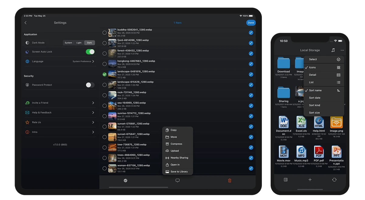 Dark and Light Theme
